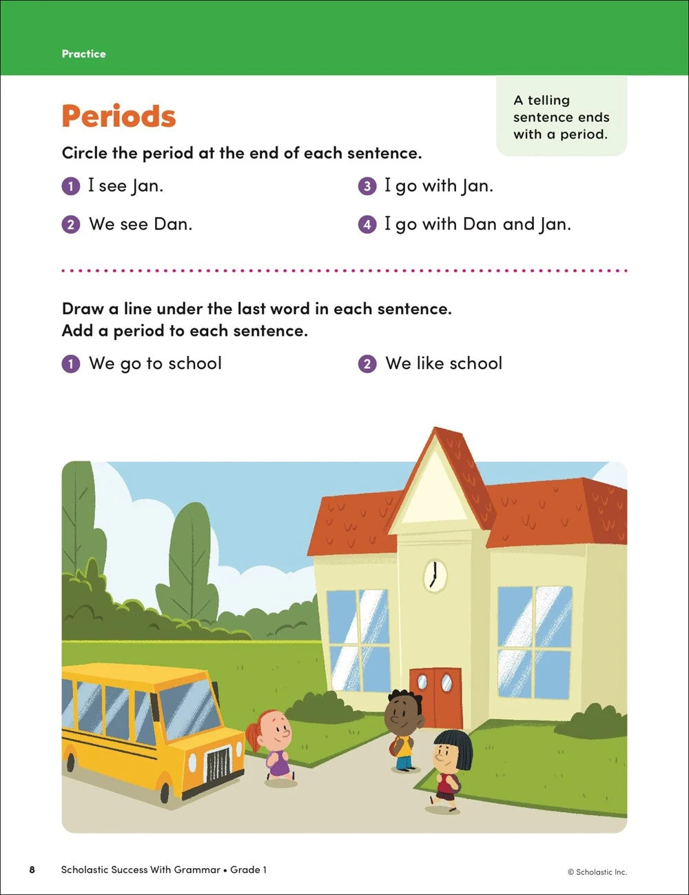 Scholastic Success With Grammar, Grade 1 Workbook - MakoStars Online Store