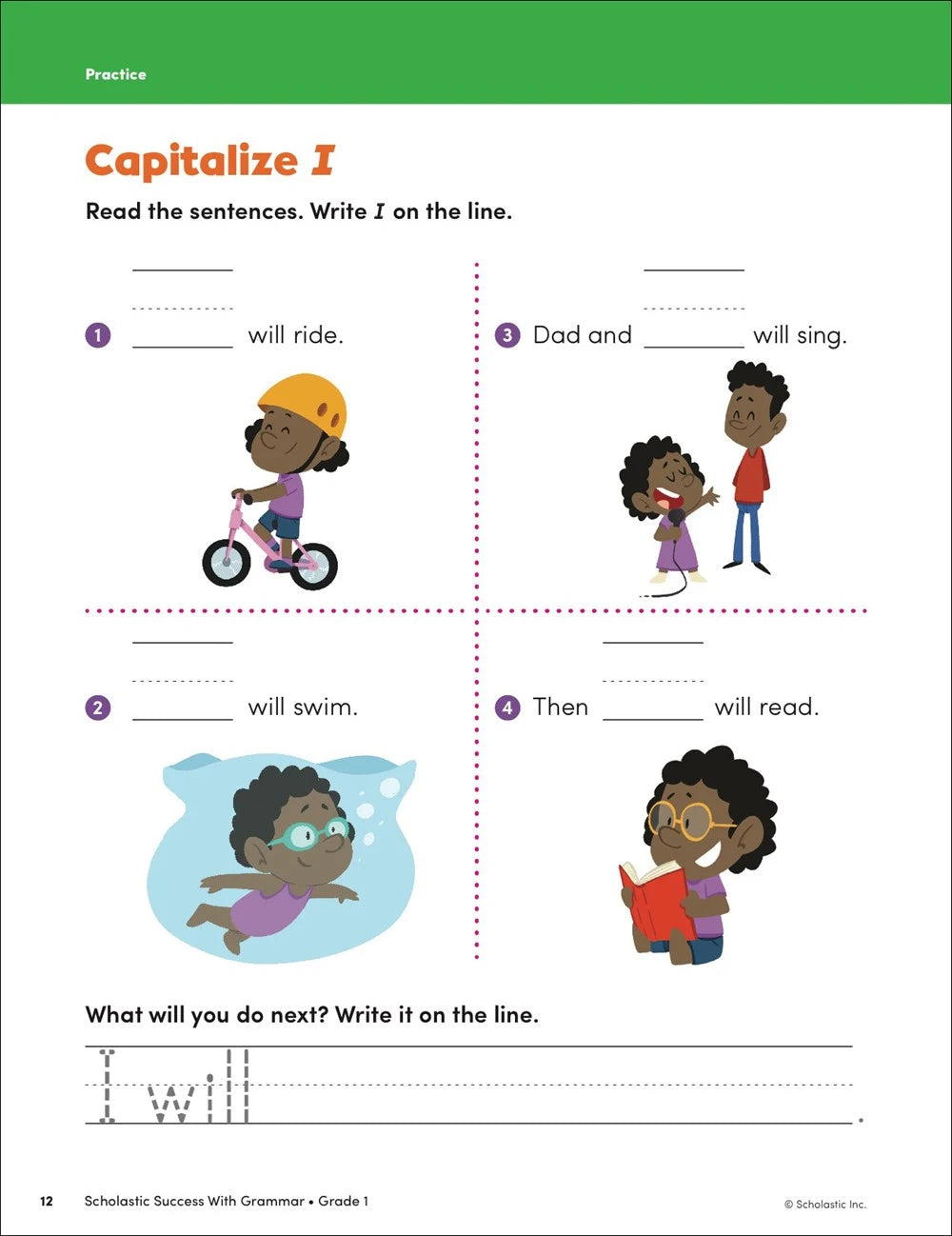 Scholastic Success With Grammar, Grade 1 Workbook - MakoStars Online Store