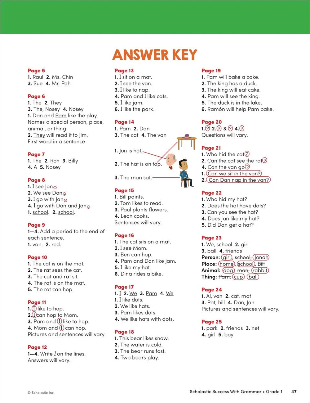Scholastic Success With Grammar, Grade 1 Workbook - MakoStars Online Store