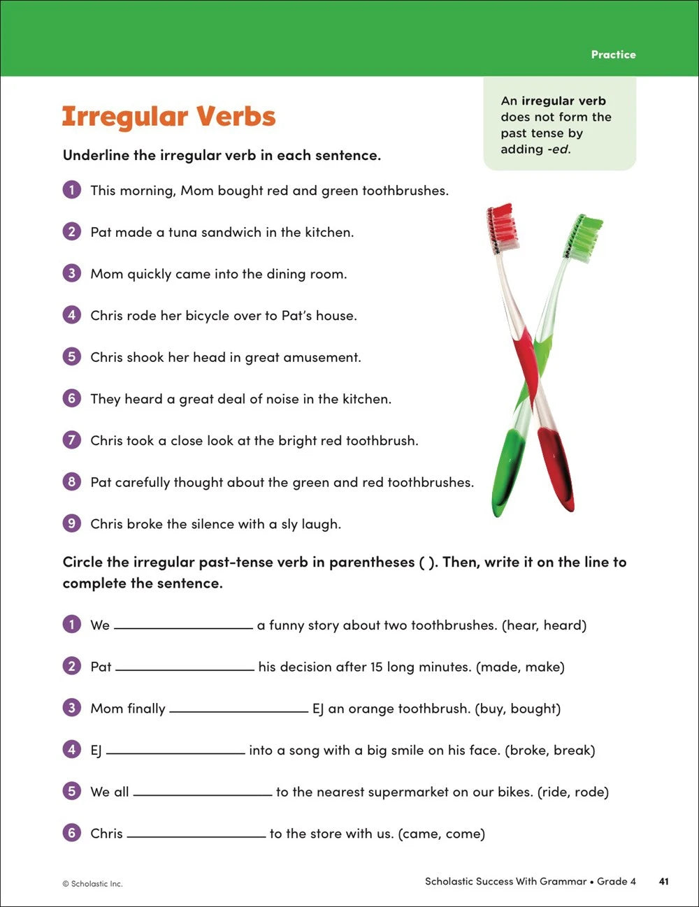 Scholastic Success with Grammar Grade 4 Workbook - MakoStars Online Store