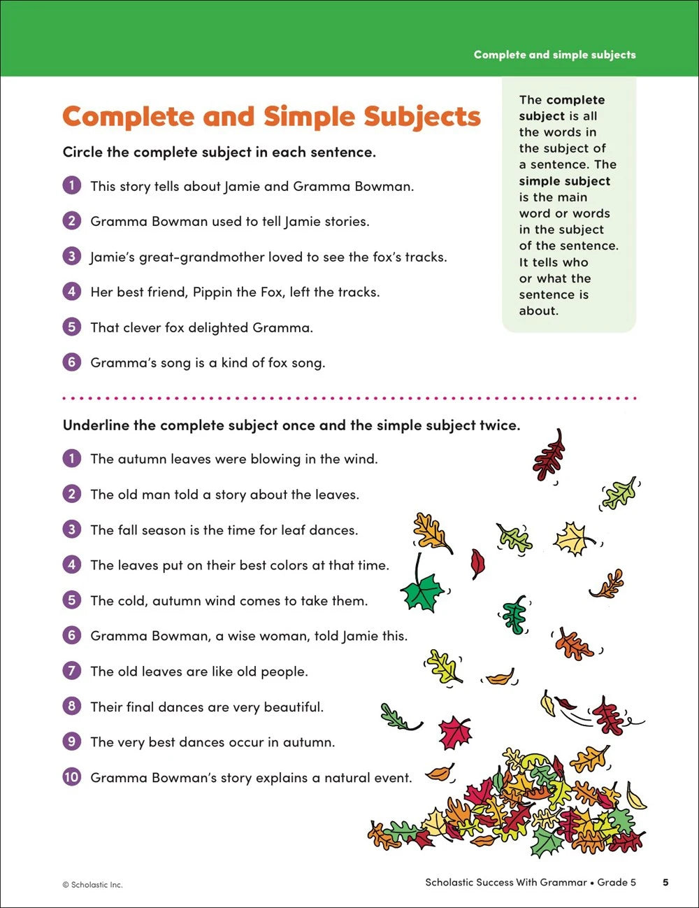 Scholastic Success with Grammar Grade 5 Workbook - MakoStars Online Store