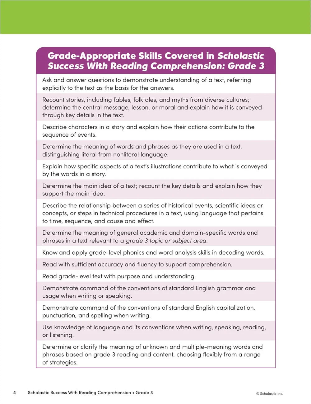 Scholastic Success with Reading Comprehension Grade 3 Workbook - MakoStars Store | English Books and Study Materials