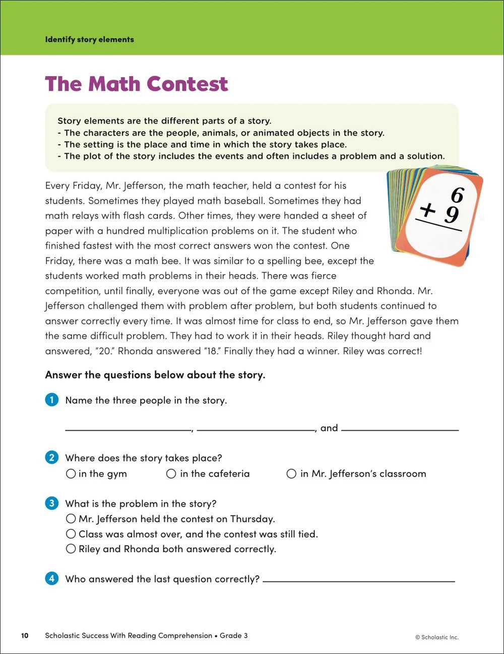 Scholastic Success with Reading Comprehension Grade 3 Workbook - MakoStars Store | English Books and Study Materials