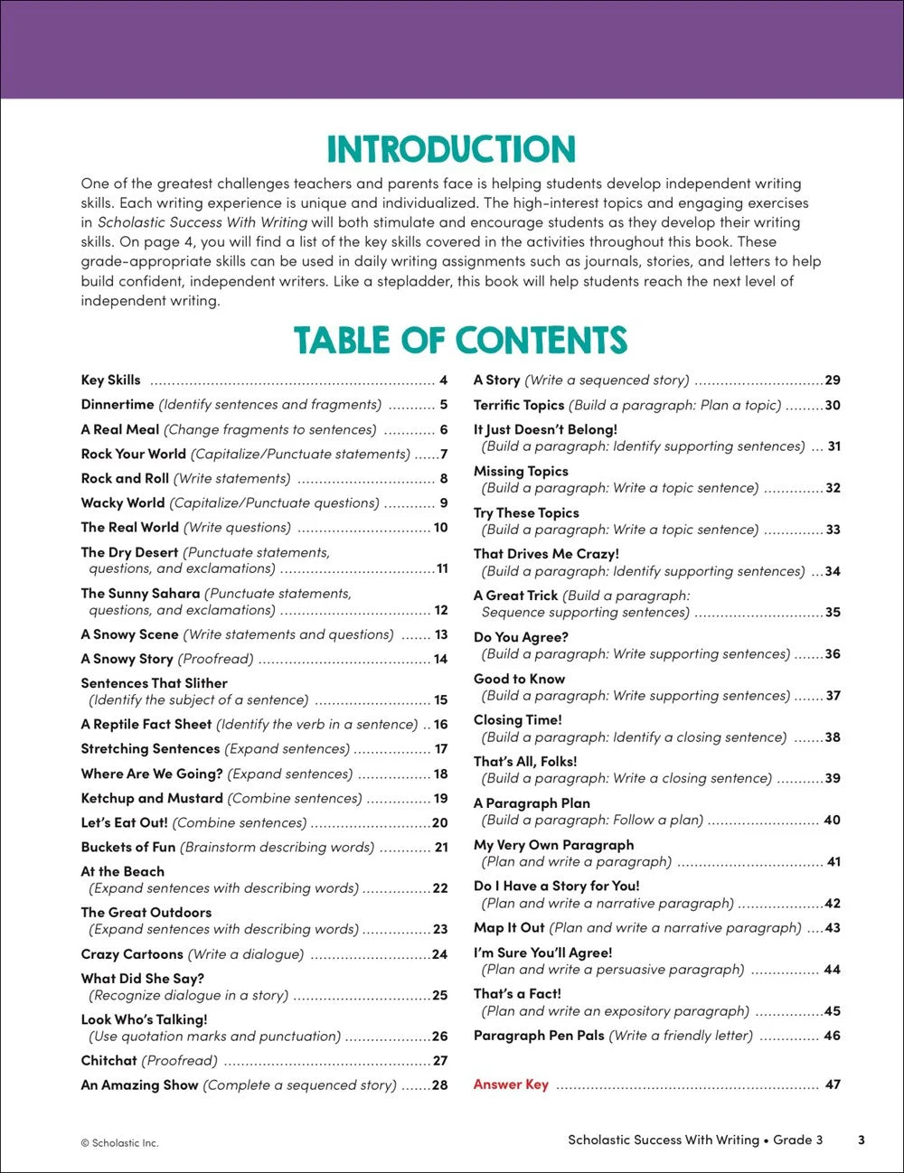 Scholastic Success with Writing Grade 3 Workbook - MakoStars Online Store