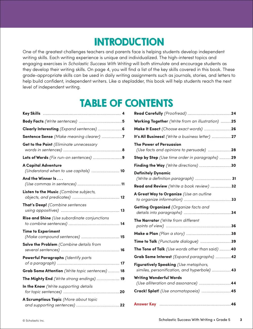 Scholastic Success with Writing Grade 5 Workbook - MakoStars Online Store