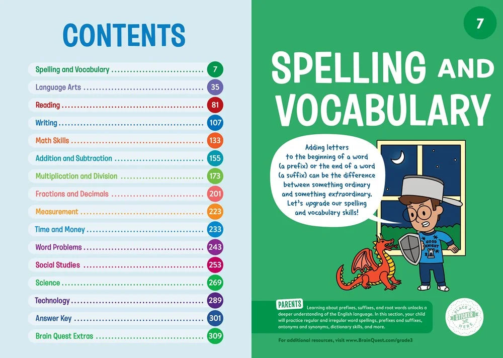 Brain Quest Workbook: 3rd Grade Revised Edition - MakoStars Online Store
