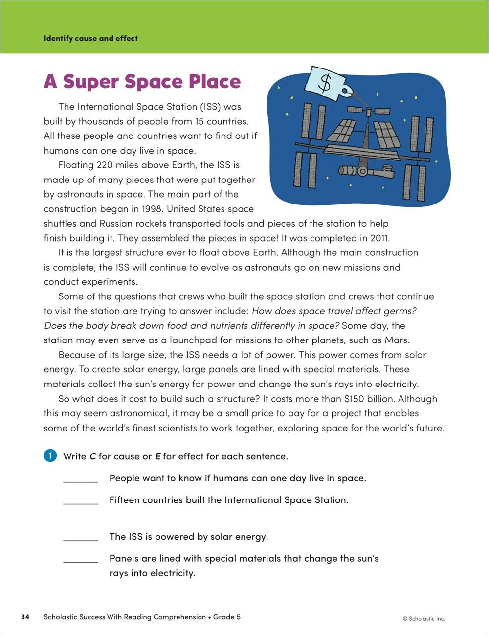 Scholastic Success with Reading Comprehension Grade 5 Workbook - MakoStars Store | English Books and Study Materials