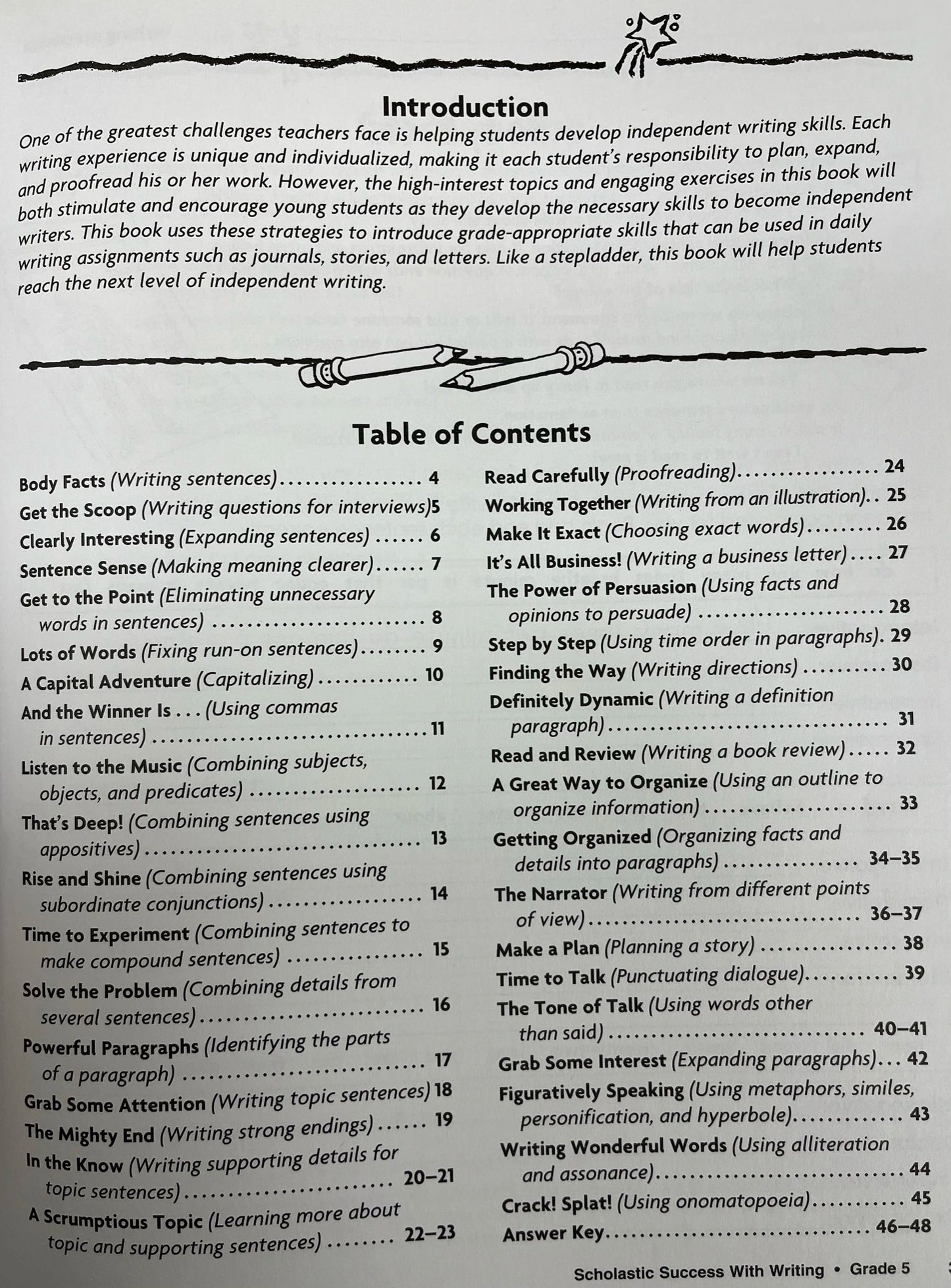 Scholastic Success With Writing: Grade 5 Workbook - MakoStars Online Store