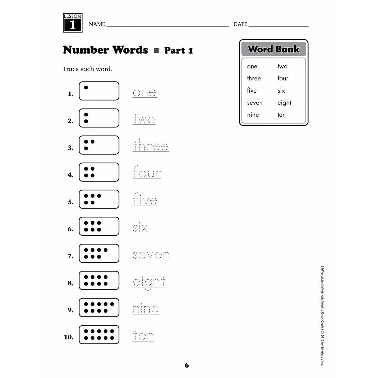 240 Vocabulary Words Kids Need to Know: Grade 1 - MakoStars Online Store
