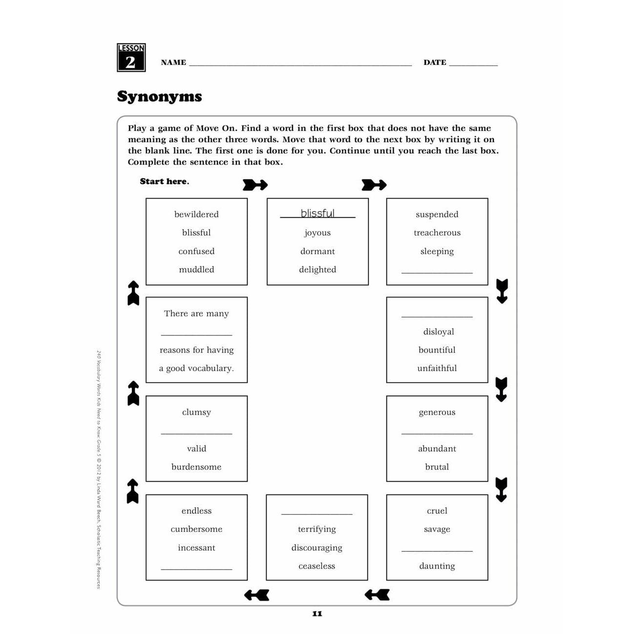 240 Vocabulary Words Kids Need to Know: Grade 5 - MakoStars Online Store