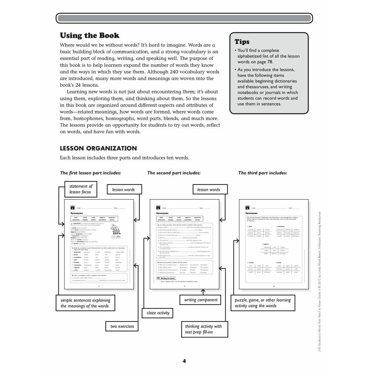 240 Vocabulary Words Kids Need to Know: Grade 6 - MakoStars Online Store