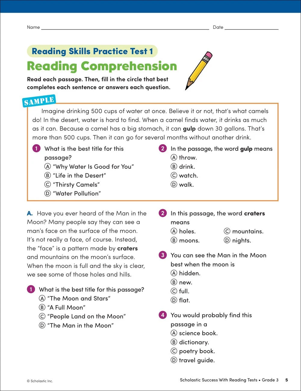 Scholastic Success with Reading Tests Grade 3 Workbook Paperback – February 1, 2022 - MakoStars Online Store