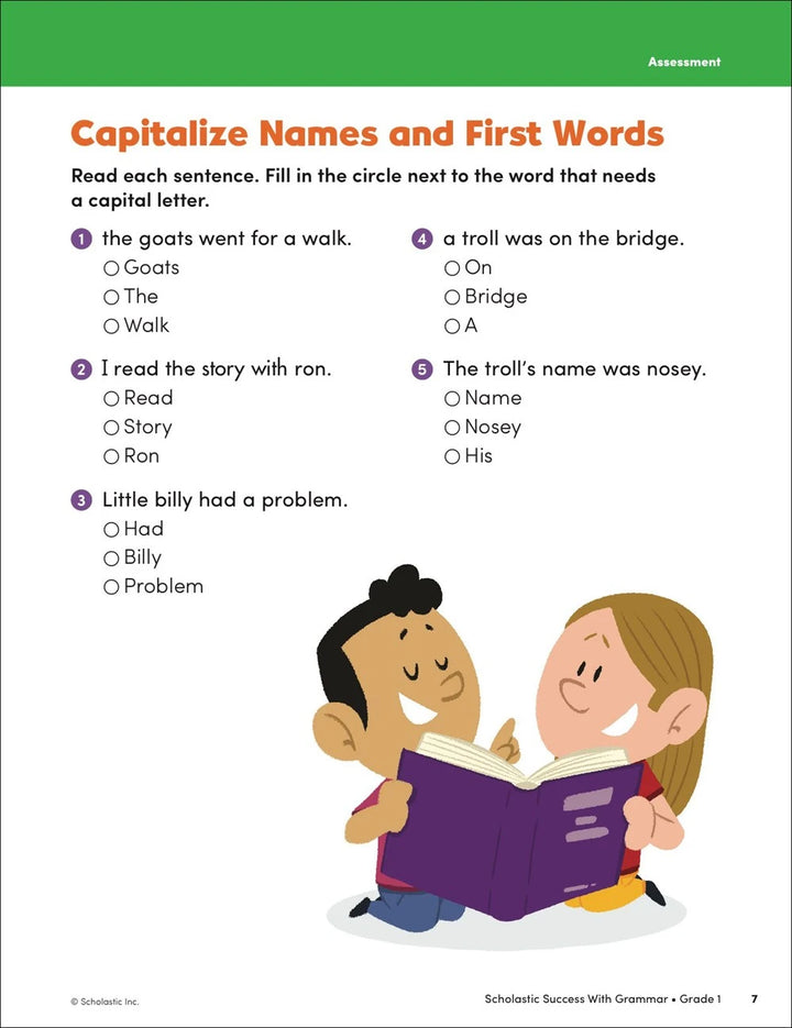 Scholastic Success With Grammar, Grade 1 Workbook - MakoStars Online Store