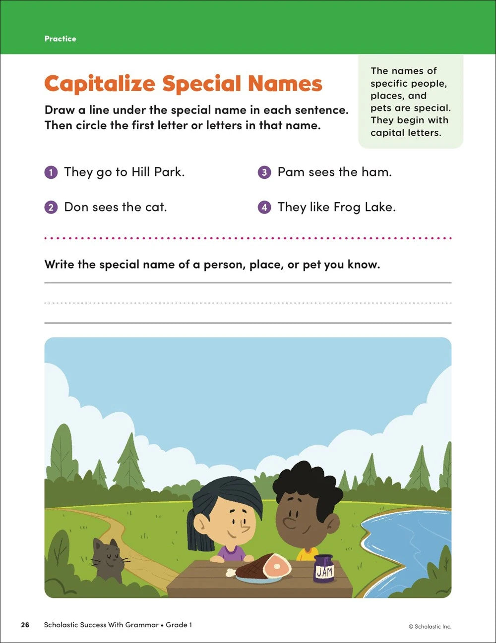 Scholastic Success With Grammar, Grade 1 Workbook - MakoStars Online Store