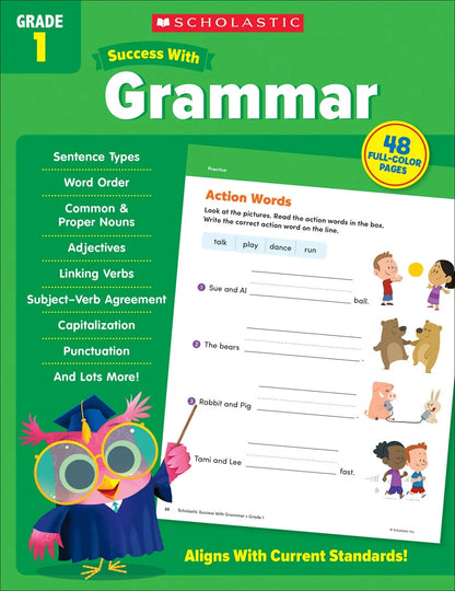 Scholastic Success With Grammar, Grade 1 Workbook - MakoStars Online Store