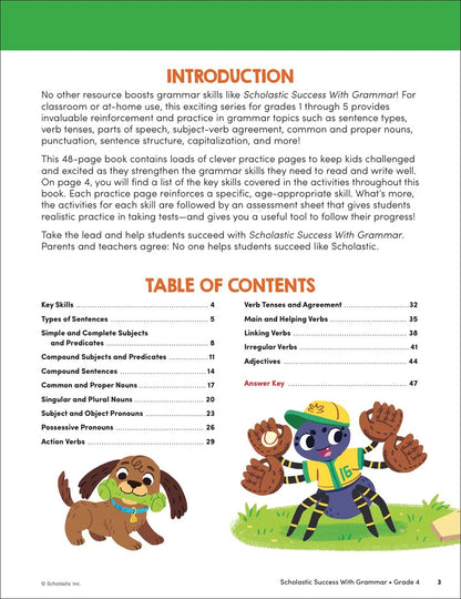 Scholastic Success with Grammar Grade 4 Workbook - MakoStars Online Store