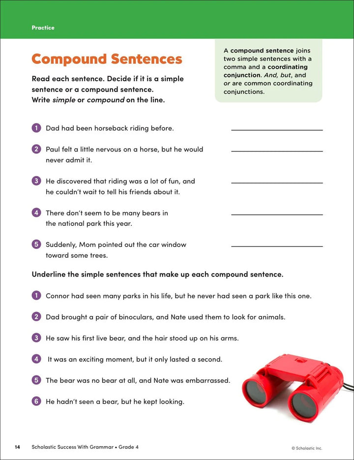 Scholastic Success with Grammar Grade 4 Workbook - MakoStars Online Store