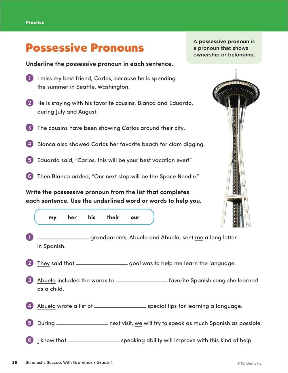 Scholastic Success with Grammar Grade 4 Workbook - MakoStars Online Store