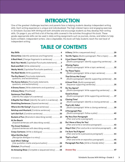 Scholastic Success with Writing Grade 3 Workbook - MakoStars Online Store