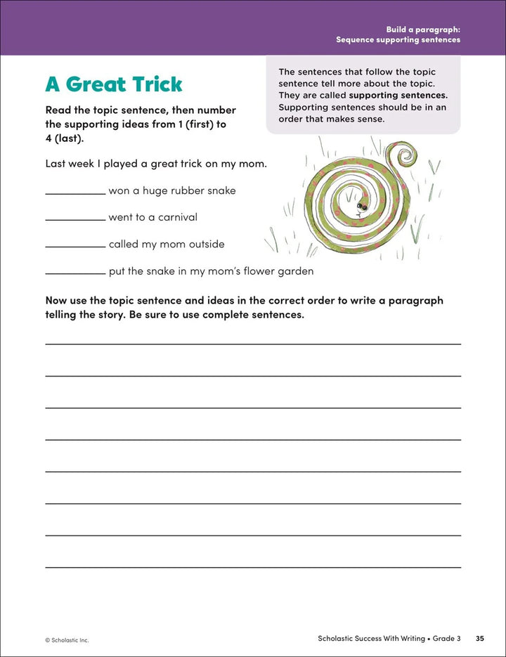 ライティングで学ぶ学業の成功 3年生用ワークブック - マコスターズオンラインストア