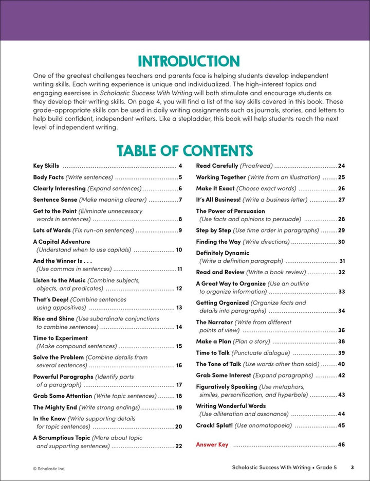 ライティングで学ぶ学業の成功 5年生用ワークブック - マコスターズオンラインストア