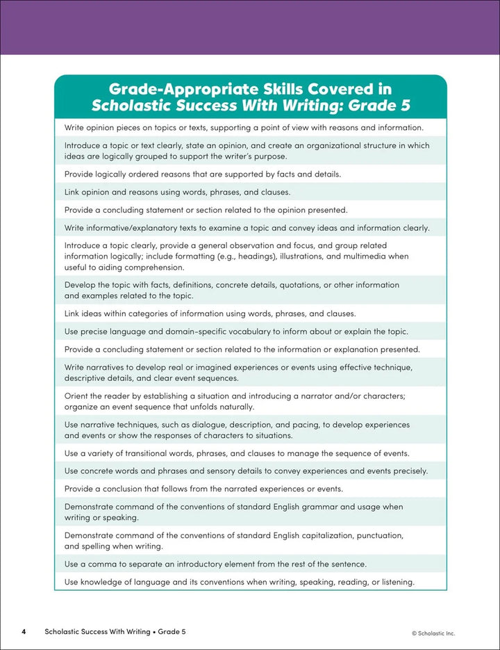 ライティングで学ぶ学業の成功 5年生用ワークブック - マコスターズオンラインストア