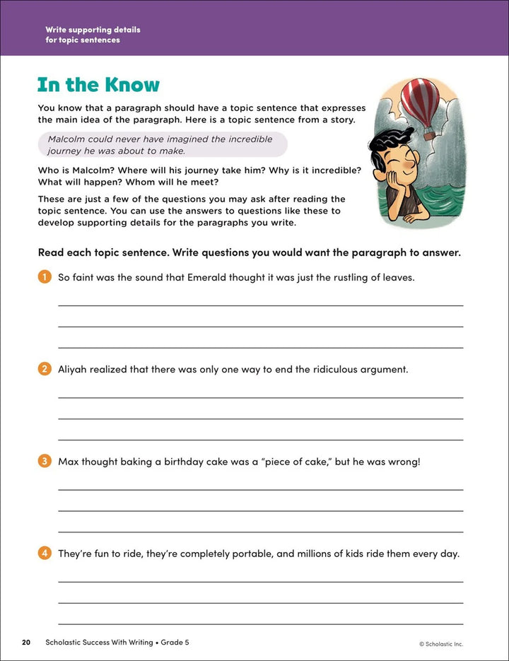 ライティングで学ぶ学業の成功 5年生用ワークブック - マコスターズオンラインストア