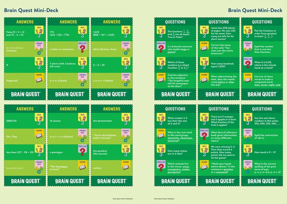 Brain Quest Workbook: 3rd Grade Revised Edition - MakoStars Online Store