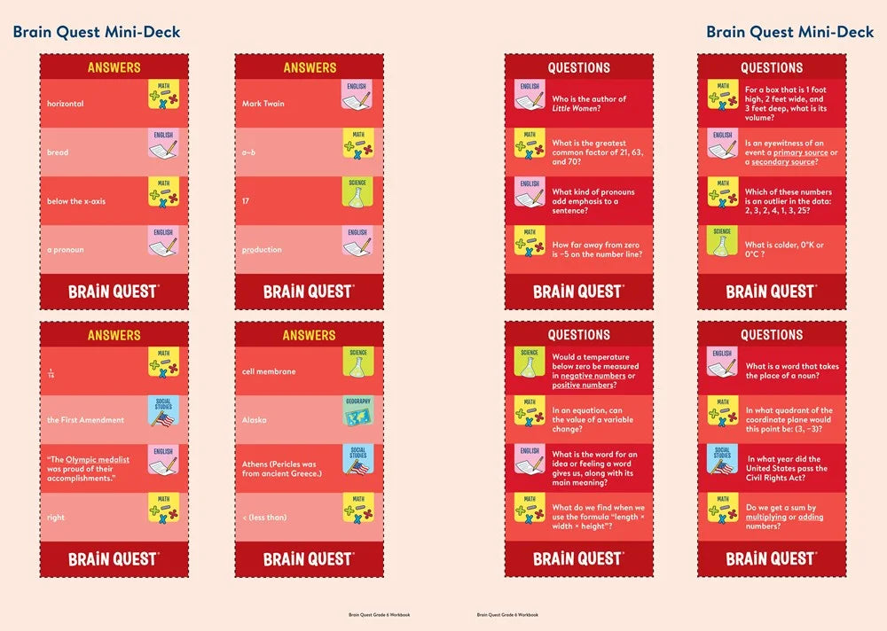 Brain Quest Workbook: 6th Grade Revised Edition - MakoStars Online Store