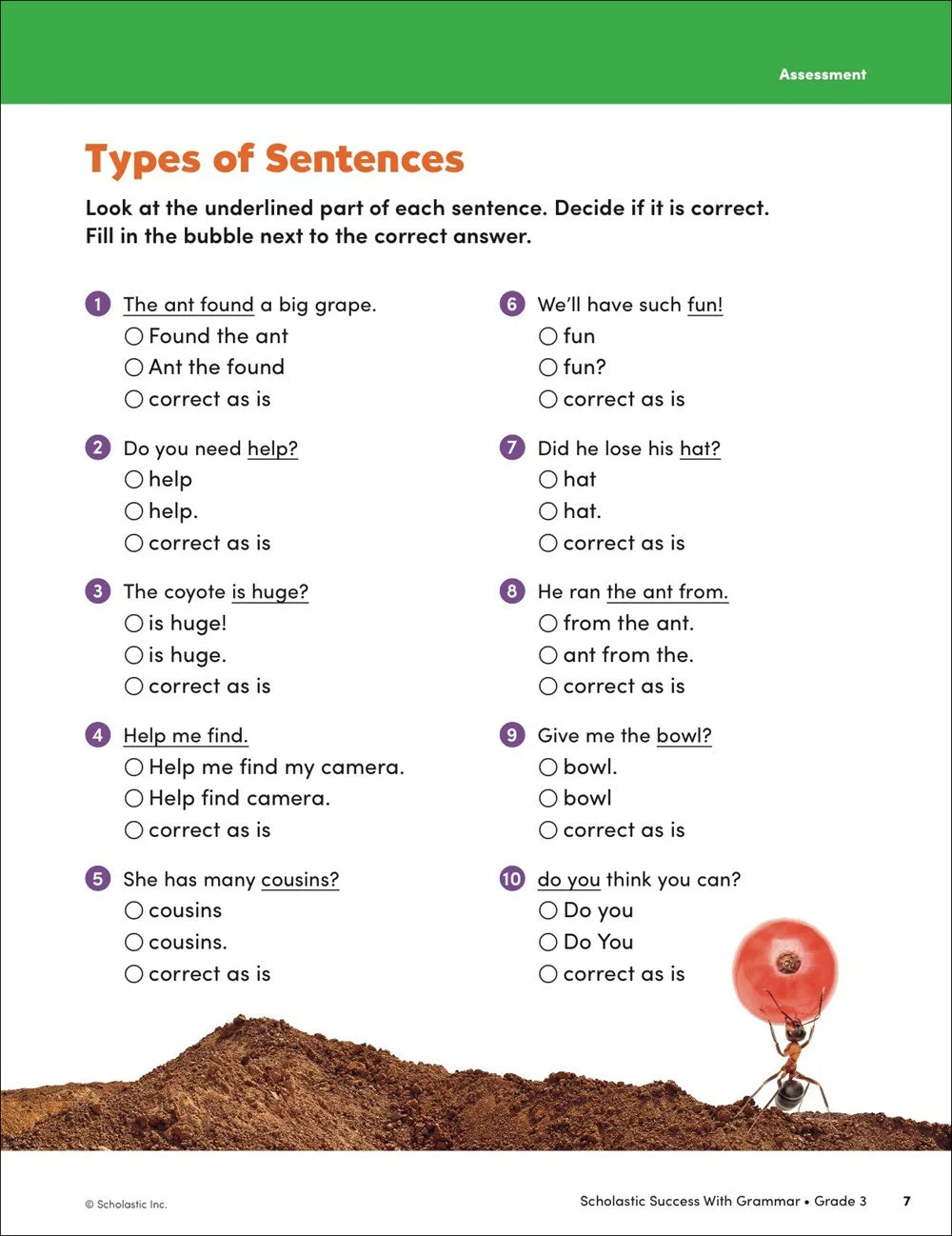 Scholastic Success with Grammar Grade 3 Workbook - MakoStars Store | English Books and Study Materials