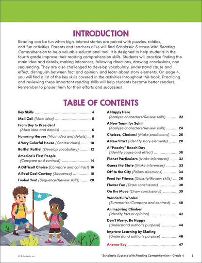 Scholastic Success with Reading Comprehension Grade 4 Workbook - MakoStars Store | English Books and Study Materials