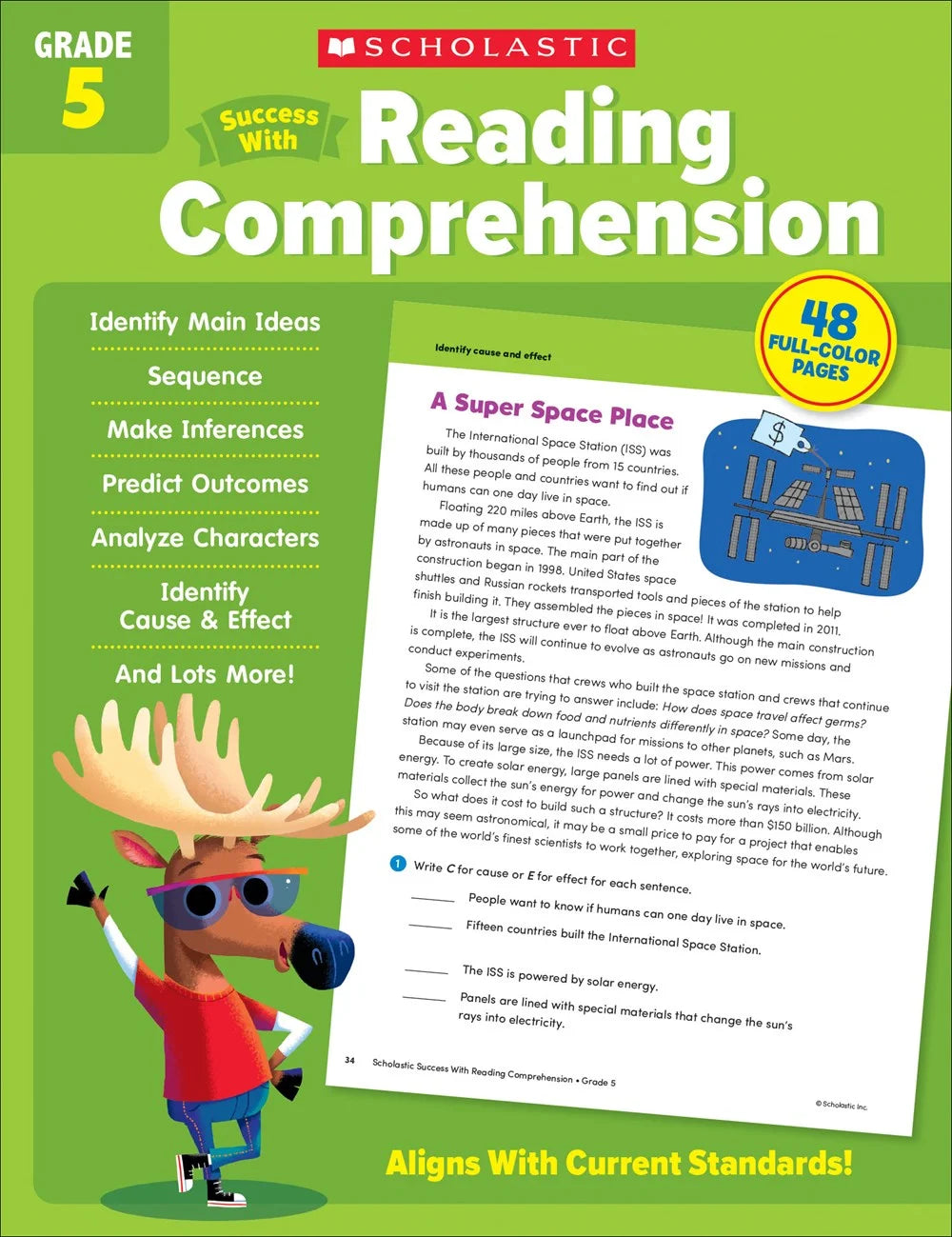 Scholastic Success with Reading Comprehension Grade 5 Workbook - MakoStars Store | English Books and Study Materials