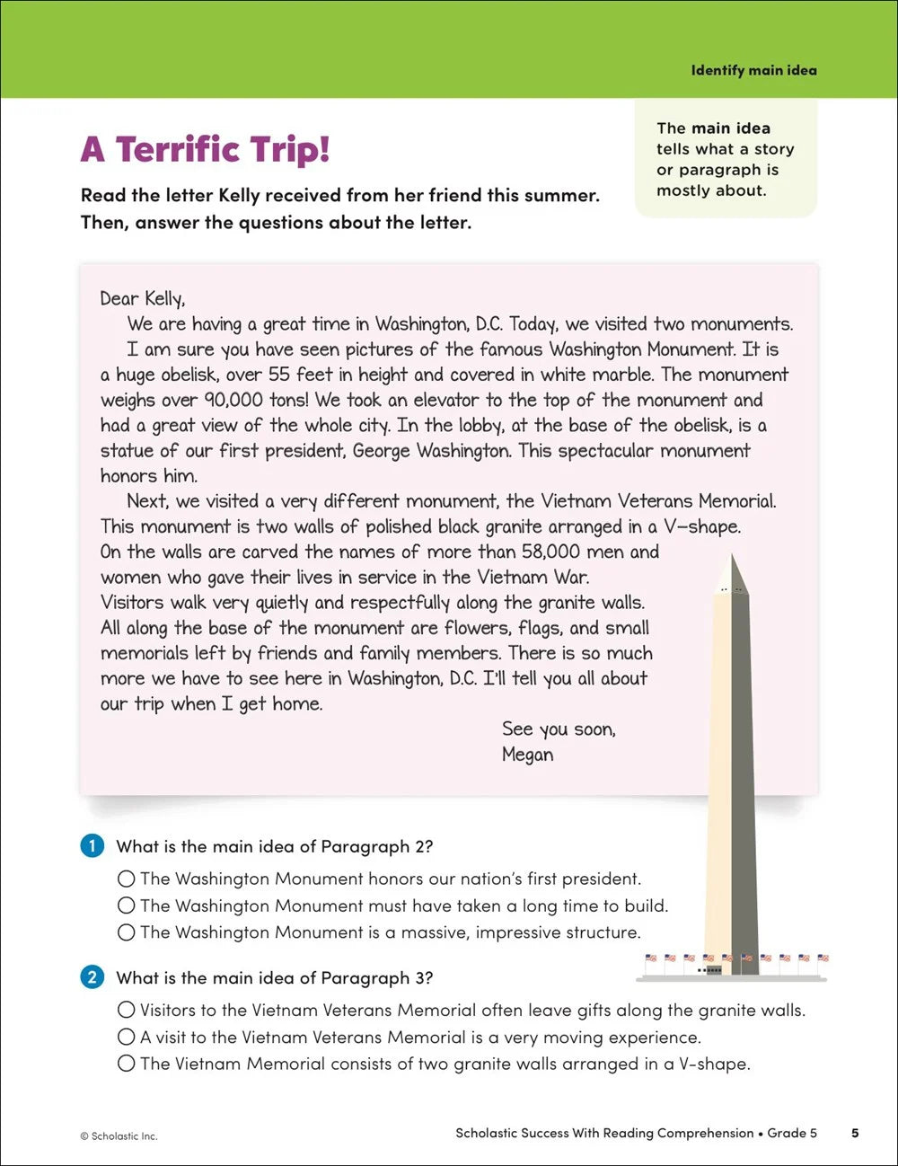 Scholastic Success with Reading Comprehension Grade 5 Workbook - MakoStars Store | English Books and Study Materials