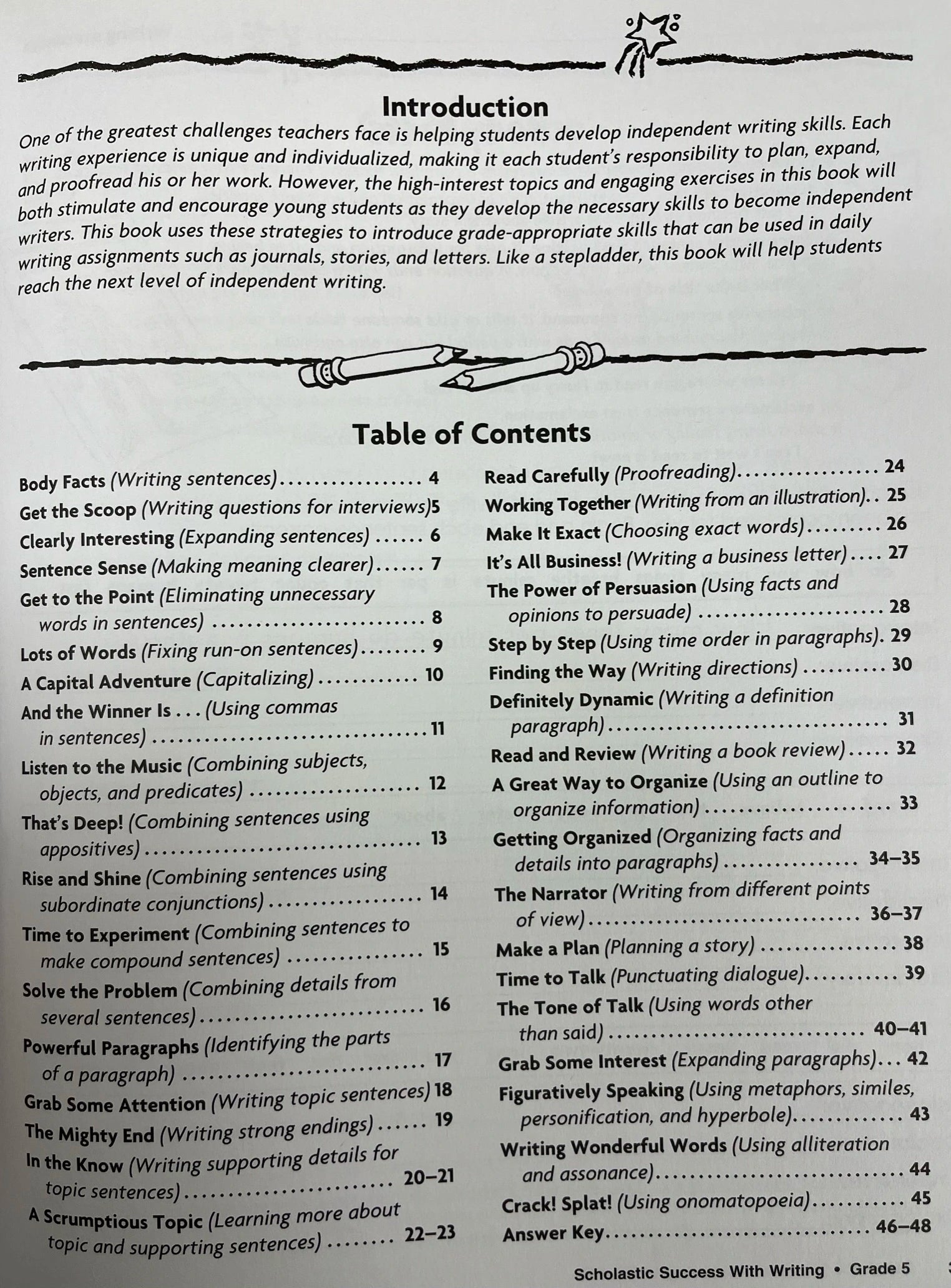 Scholastic Success With Writing: Grade 5 Workbook - MakoStars Online Store