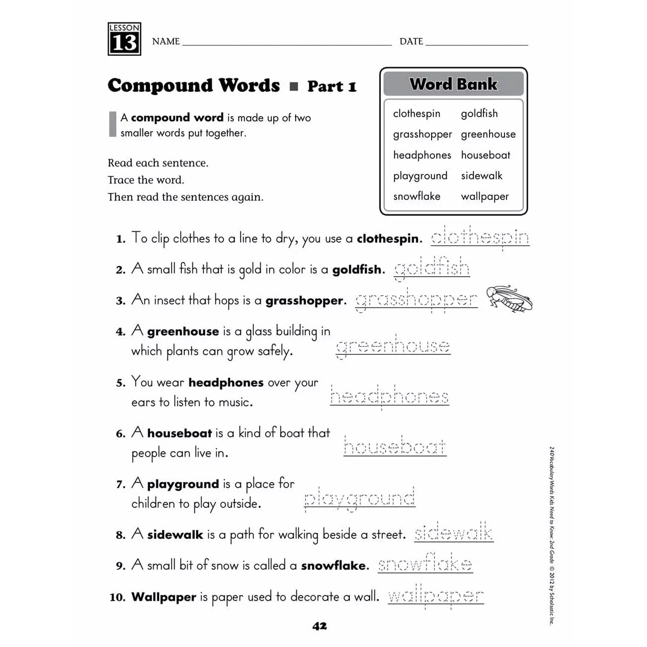 240 Vocabulary Words Kids Need to Know: Grade 2 - MakoStars Online Store