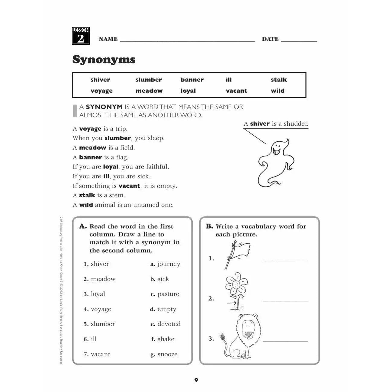 240 Vocabulary Words Kids Need to Know: Grade 3 - MakoStars Online Store