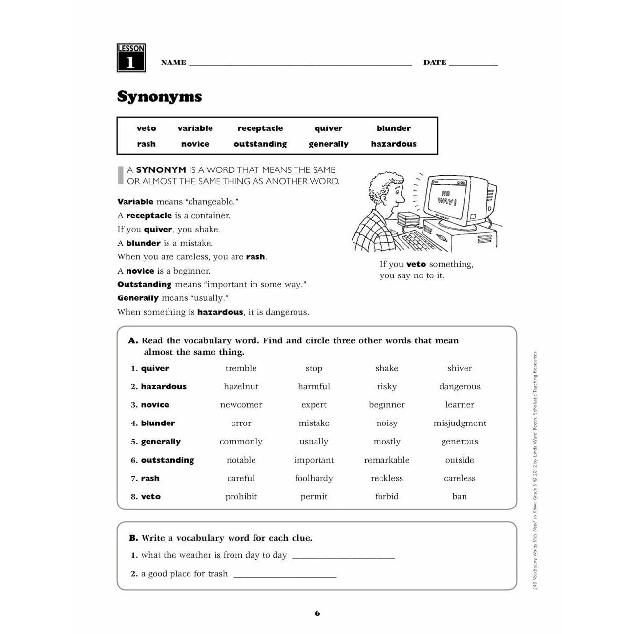240 Vocabulary Words Kids Need to Know: Grade 5 - MakoStars Online Store