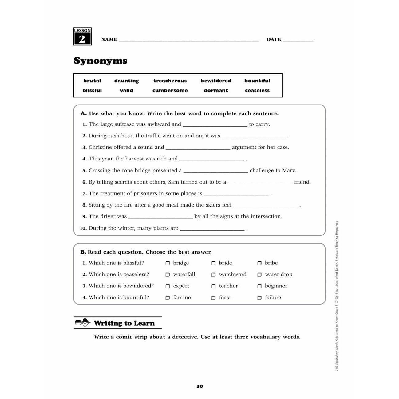 240 Vocabulary Words Kids Need to Know: Grade 5 - MakoStars Online Store