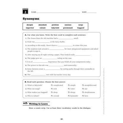 240 Vocabulary Words Kids Need to Know: Grade 6 - MakoStars Online Store