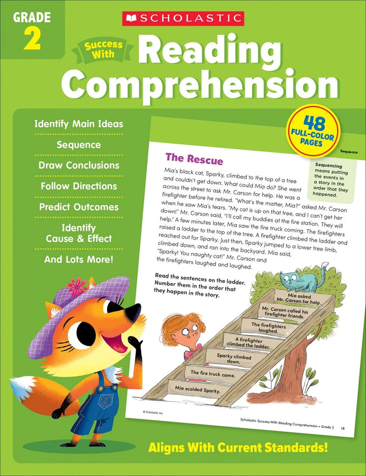 Scholastic Success With Reading Comprehension: Grade 2 Workbook - MakoStars Online Store