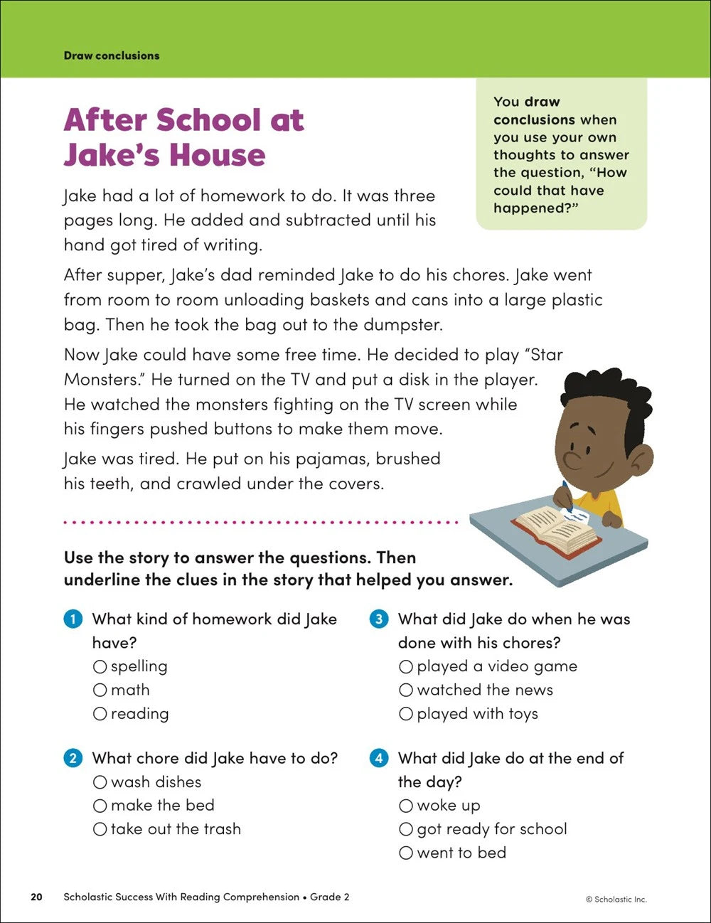 Scholastic Success With Reading Comprehension: Grade 2 Workbook - MakoStars Online Store